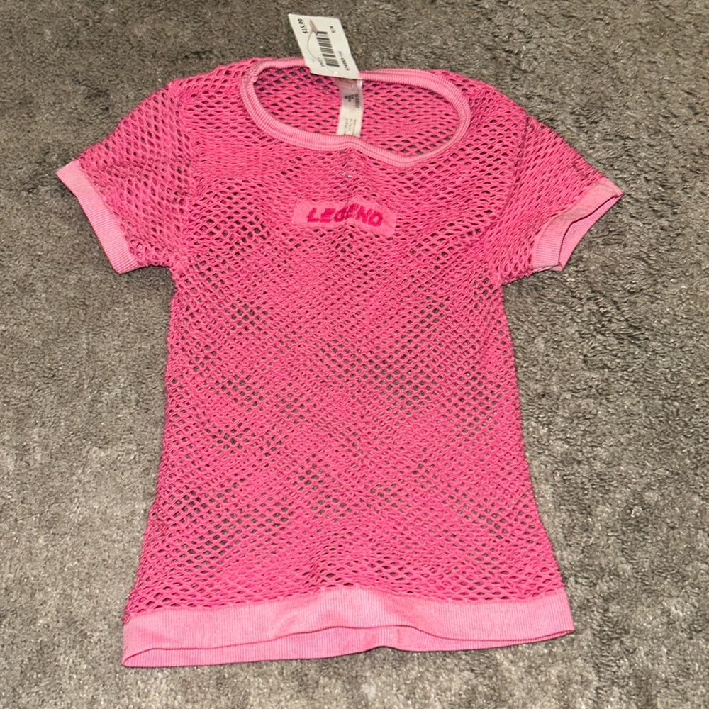 Fishnet short sleeve shirt